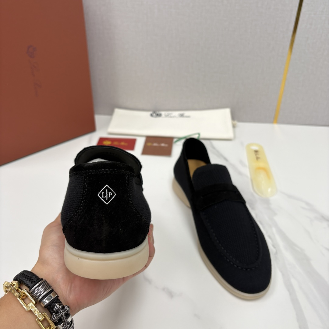 💋💍LP家新品 Loro Pian* 诺悠*翩雅 休闲一脚蹬经典乐福休闲鞋 选用飞织面拼接磨砂牛皮打造 