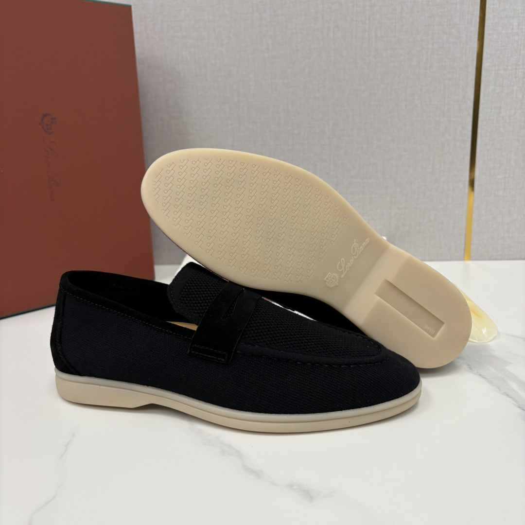 💋💍LP家新品 Loro Pian* 诺悠*翩雅 休闲一脚蹬经典乐福休闲鞋 选用飞织面拼接磨砂牛皮打造 