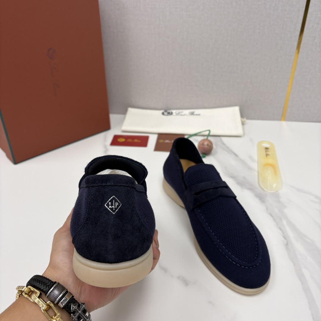 💋💍LP家新品 Loro Pian* 诺悠*翩雅 休闲一脚蹬经典乐福休闲鞋 选用飞织面拼接磨砂牛皮打造 