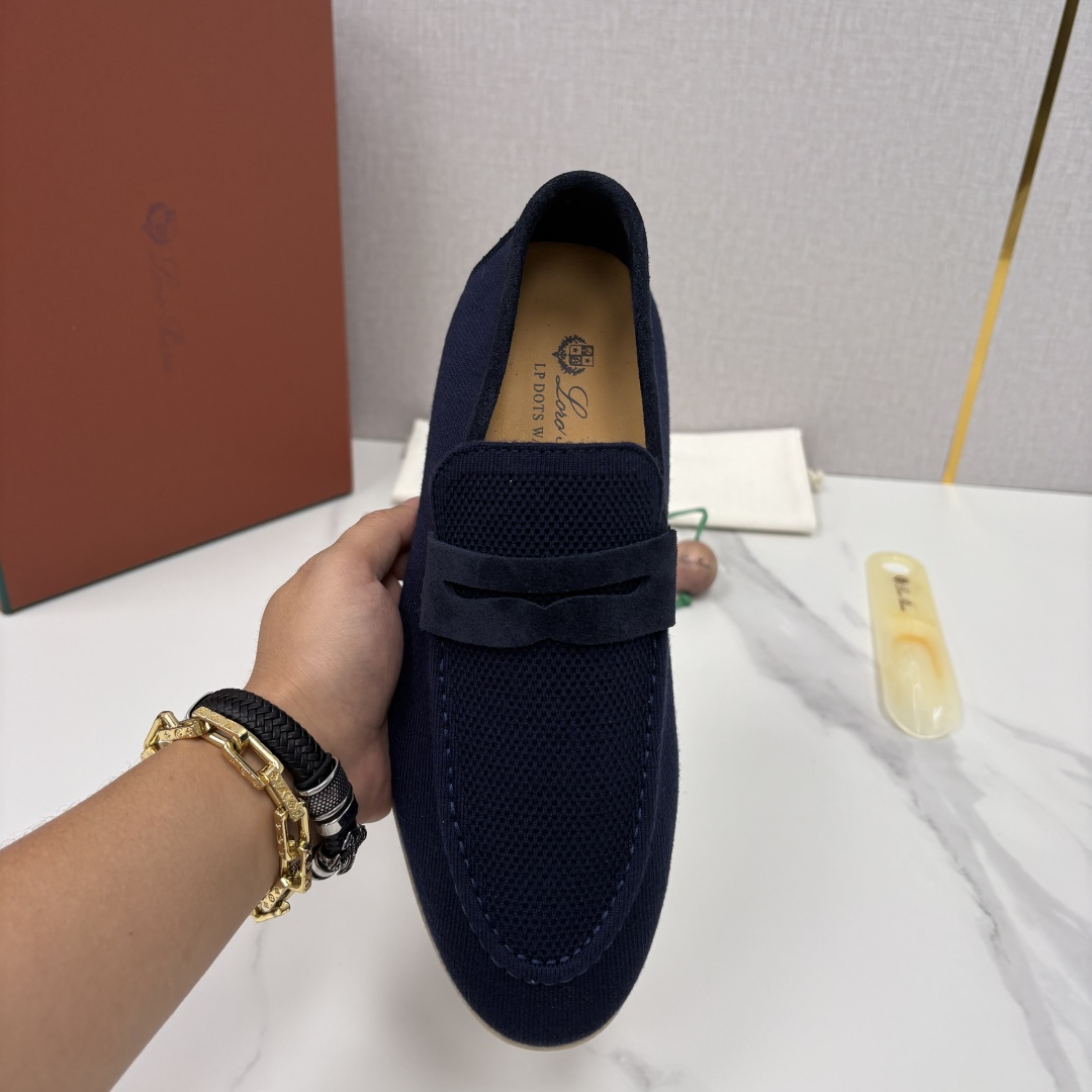 💋💍LP家新品 Loro Pian* 诺悠*翩雅 休闲一脚蹬经典乐福休闲鞋 选用飞织面拼接磨砂牛皮打造 