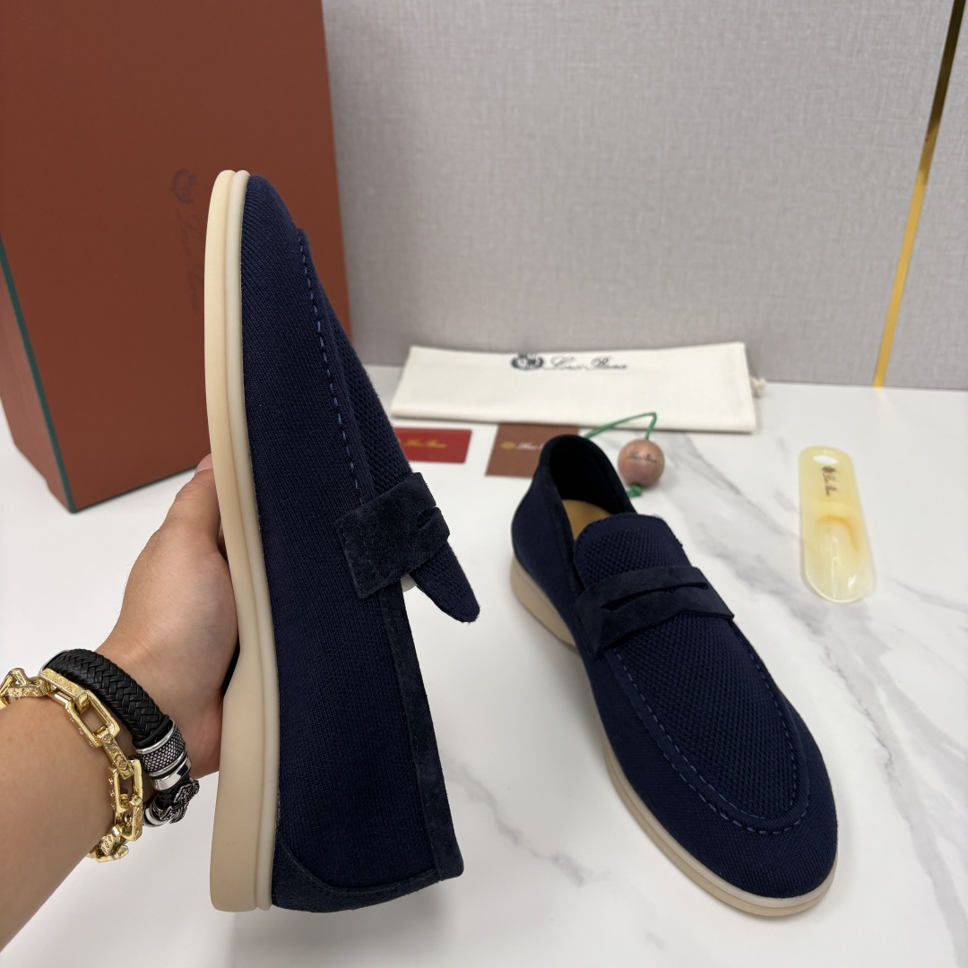 💋💍LP家新品 Loro Pian* 诺悠*翩雅 休闲一脚蹬经典乐福休闲鞋 选用飞织面拼接磨砂牛皮打造 