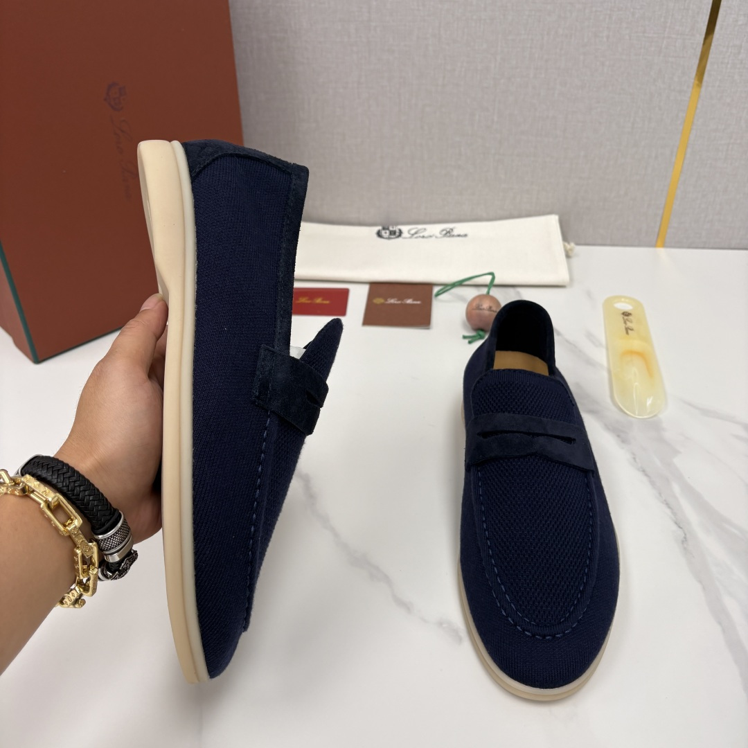 💋💍LP家新品 Loro Pian* 诺悠*翩雅 休闲一脚蹬经典乐福休闲鞋 选用飞织面拼接磨砂牛皮打造 