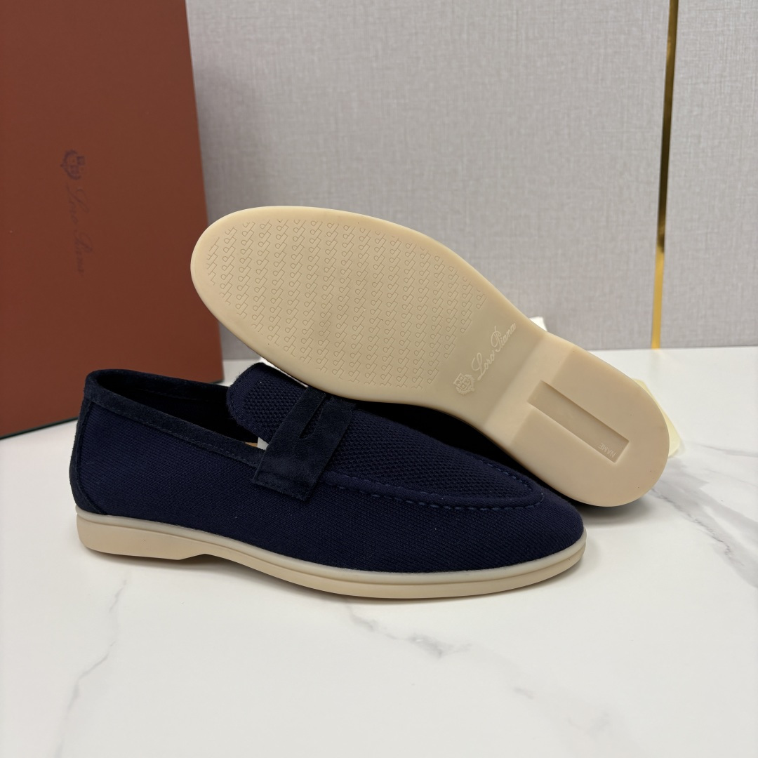 💋💍LP家新品 Loro Pian* 诺悠*翩雅 休闲一脚蹬经典乐福休闲鞋 选用飞织面拼接磨砂牛皮打造 