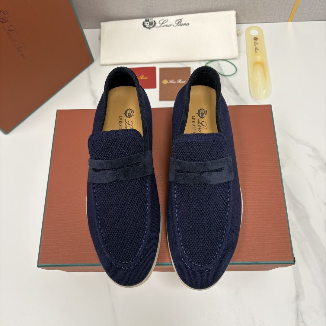 💋💍LP家新品 Loro Pian* 诺悠*翩雅 休闲一脚蹬经典乐福休闲鞋 选用飞织面拼接磨砂牛皮打造 