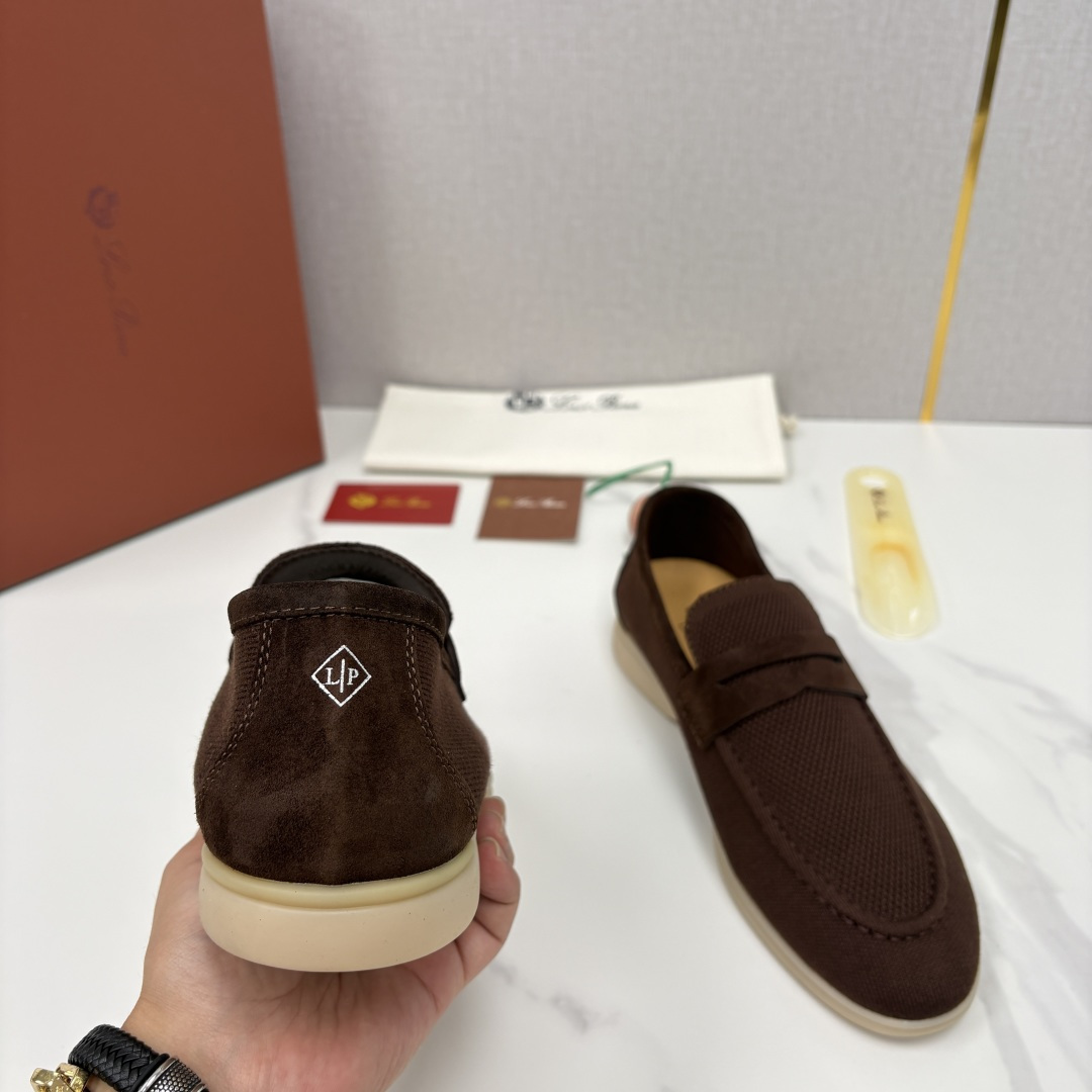💋💍LP家新品 Loro Pian* 诺悠*翩雅 休闲一脚蹬经典乐福休闲鞋 选用飞织面拼接磨砂牛皮打造 