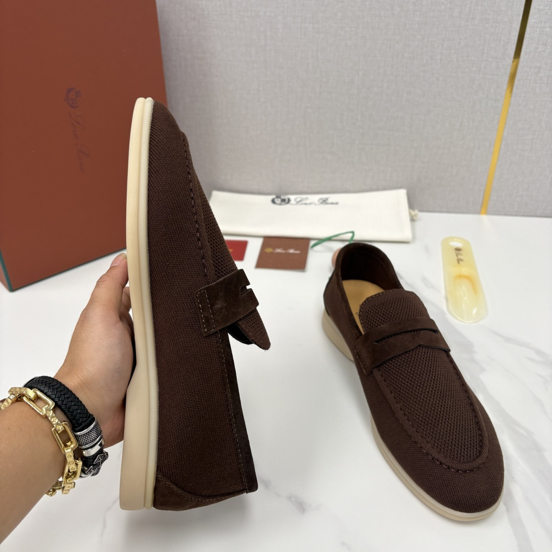 💋💍LP家新品 Loro Pian* 诺悠*翩雅 休闲一脚蹬经典乐福休闲鞋 选用飞织面拼接磨砂牛皮打造 