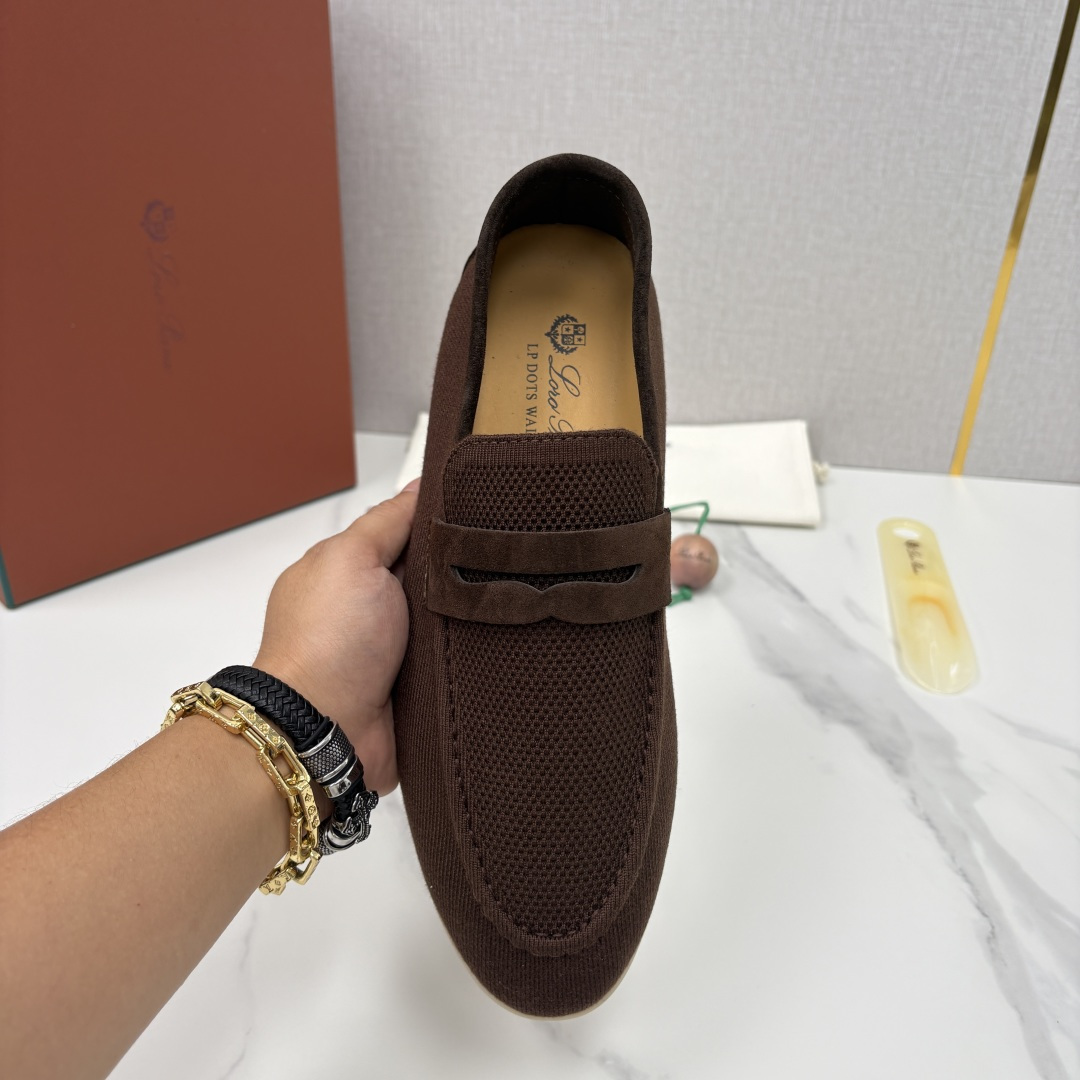 💋💍LP家新品 Loro Pian* 诺悠*翩雅 休闲一脚蹬经典乐福休闲鞋 选用飞织面拼接磨砂牛皮打造 