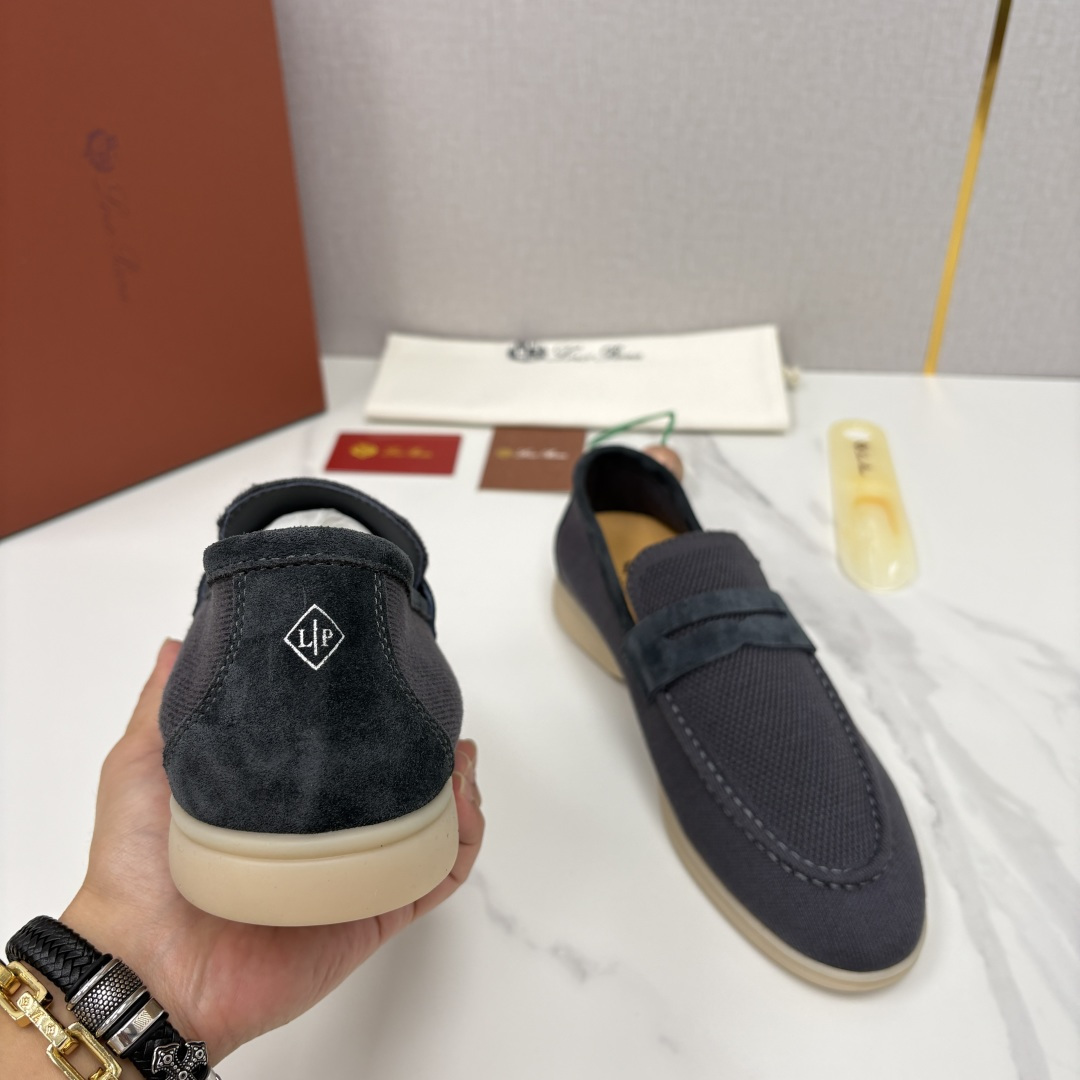 💋💍LP家新品 Loro Pian* 诺悠*翩雅 休闲一脚蹬经典乐福休闲鞋 选用飞织面拼接磨砂牛皮打造 