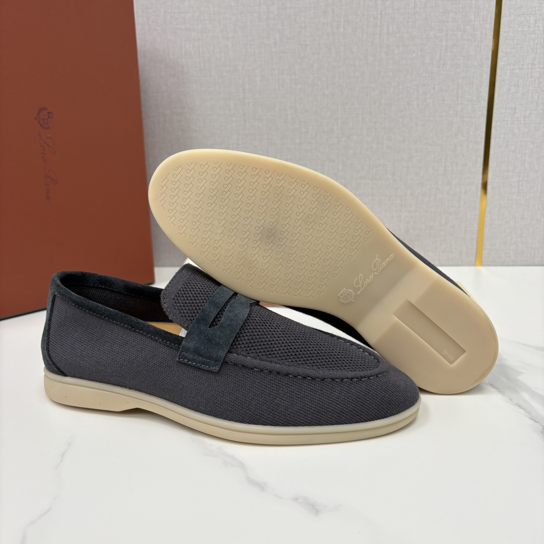 💋💍LP家新品 Loro Pian* 诺悠*翩雅 休闲一脚蹬经典乐福休闲鞋 选用飞织面拼接磨砂牛皮打造 