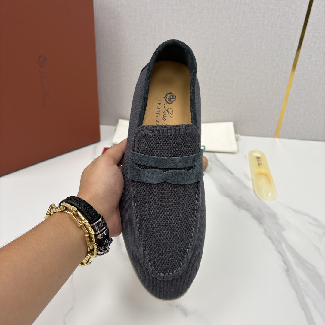 💋💍LP家新品 Loro Pian* 诺悠*翩雅 休闲一脚蹬经典乐福休闲鞋 选用飞织面拼接磨砂牛皮打造 