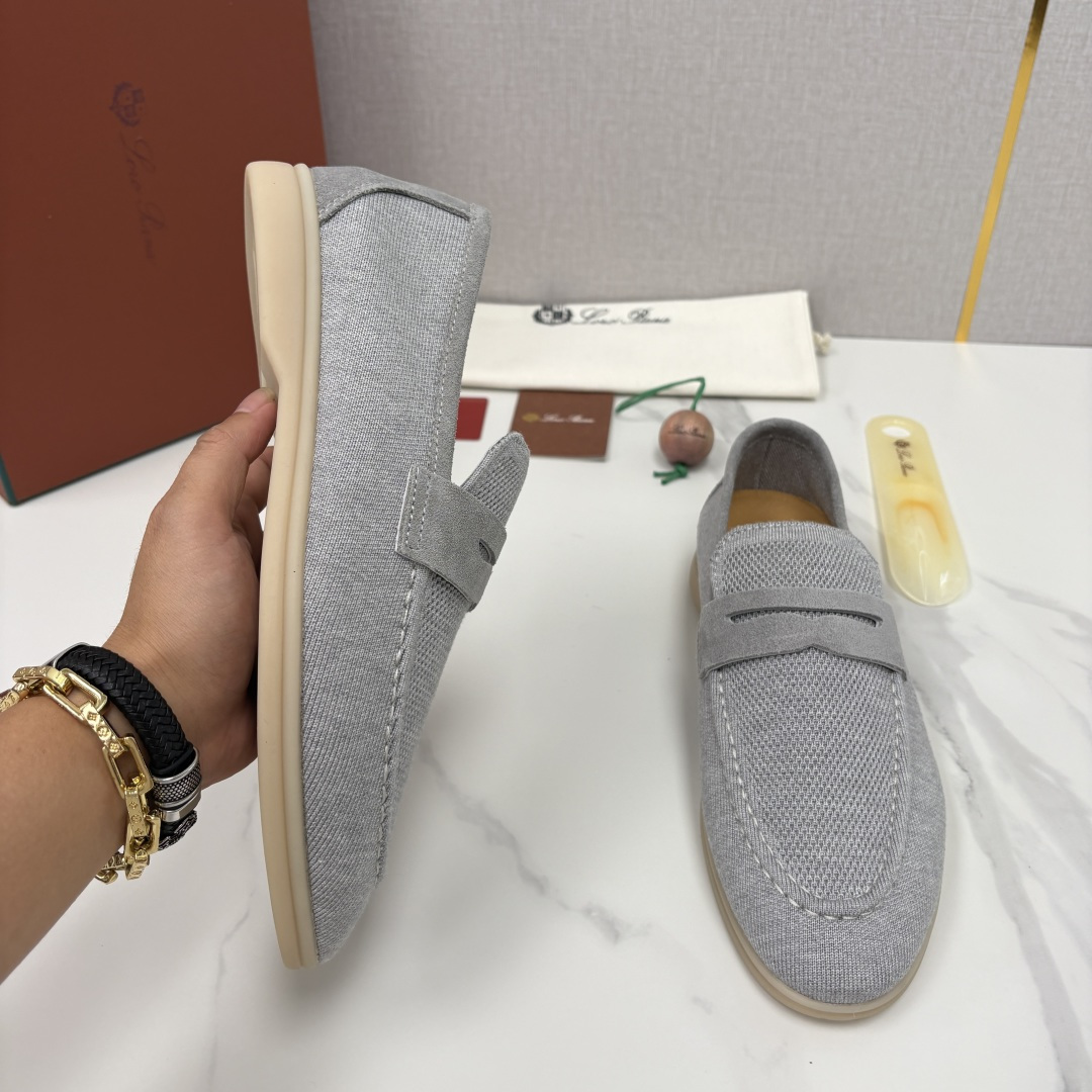 💋💍LP家新品 Loro Pian* 诺悠*翩雅 休闲一脚蹬经典乐福休闲鞋 选用飞织面拼接磨砂牛皮打造 