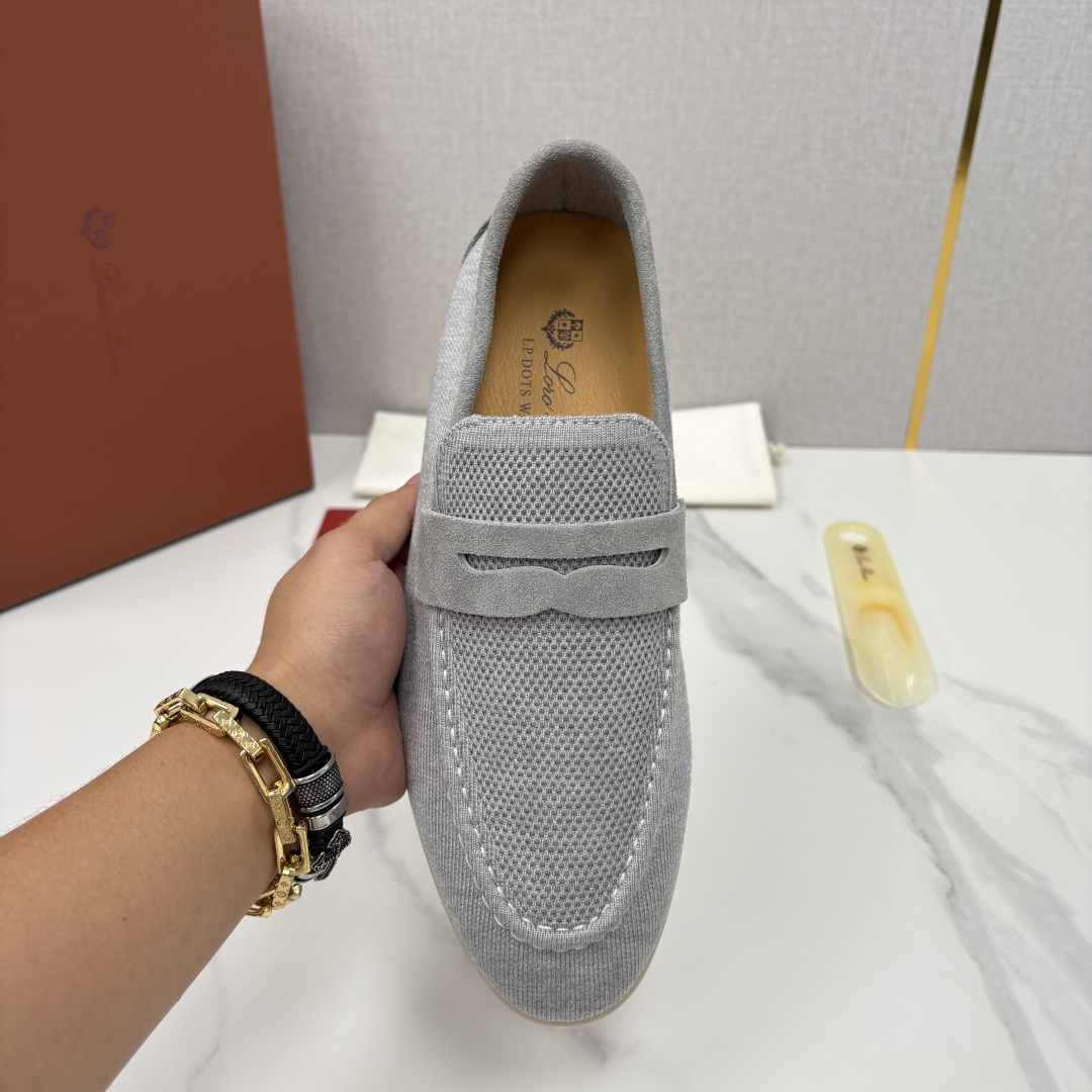 💋💍LP家新品 Loro Pian* 诺悠*翩雅 休闲一脚蹬经典乐福休闲鞋 选用飞织面拼接磨砂牛皮打造 