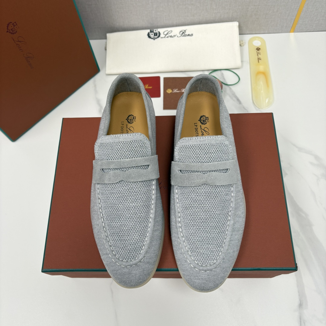 💋💍LP家新品 Loro Pian* 诺悠*翩雅 休闲一脚蹬经典乐福休闲鞋 选用飞织面拼接磨砂牛皮打造 