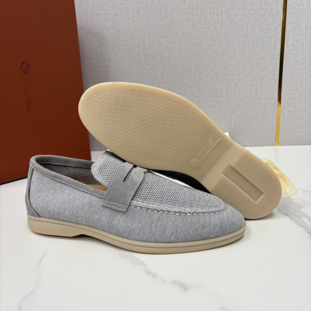 💋💍LP家新品 Loro Pian* 诺悠*翩雅 休闲一脚蹬经典乐福休闲鞋 选用飞织面拼接磨砂牛皮打造 