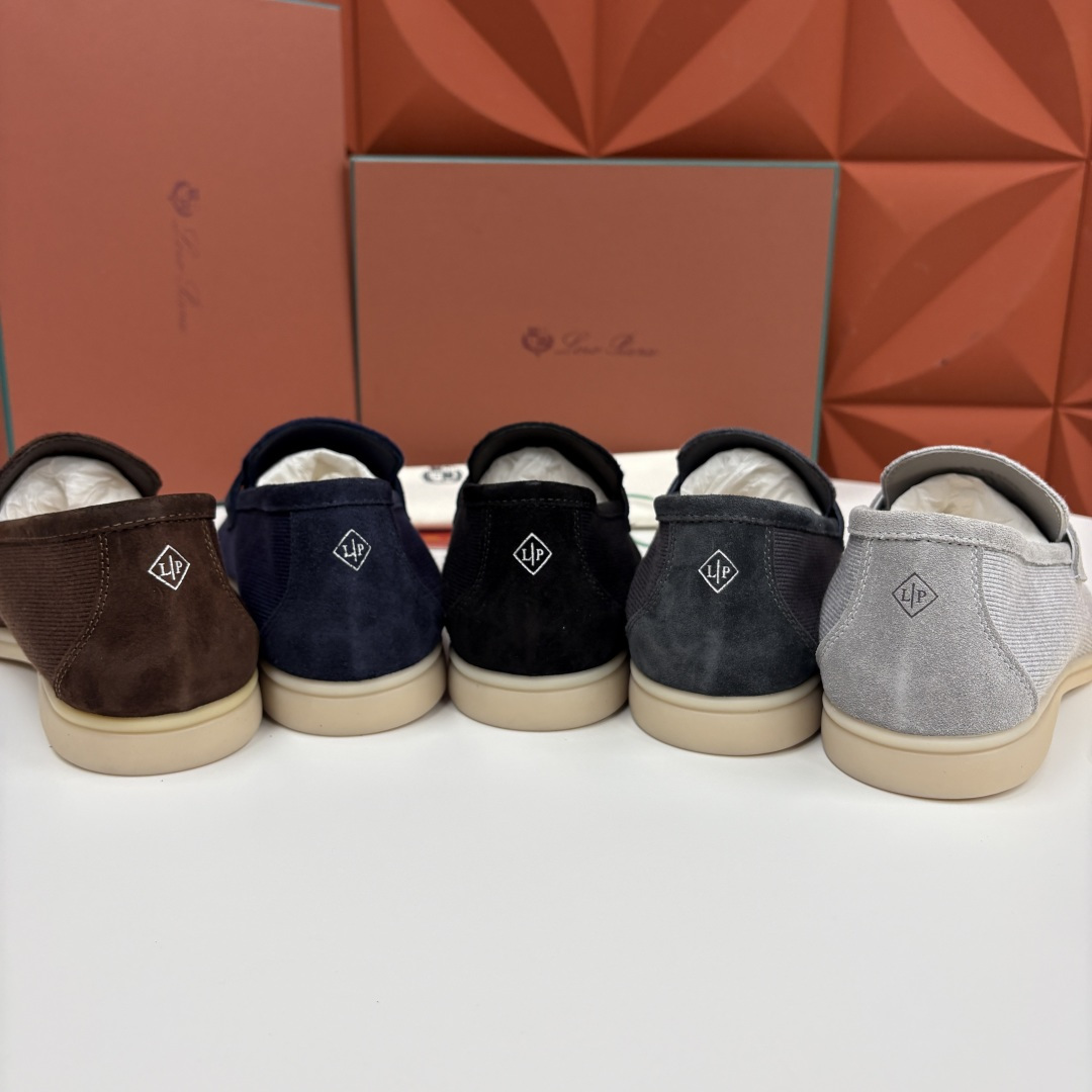 💋💍LP家新品 Loro Pian* 诺悠*翩雅 休闲一脚蹬经典乐福休闲鞋 选用飞织面拼接磨砂牛皮打造 