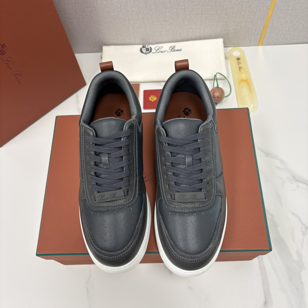 💋💍LP 家新品 LoroPian*/诺悠-翩雅 新款WeekendWalk男士休闲鞋 牛皮拼荔枝纹皮厚