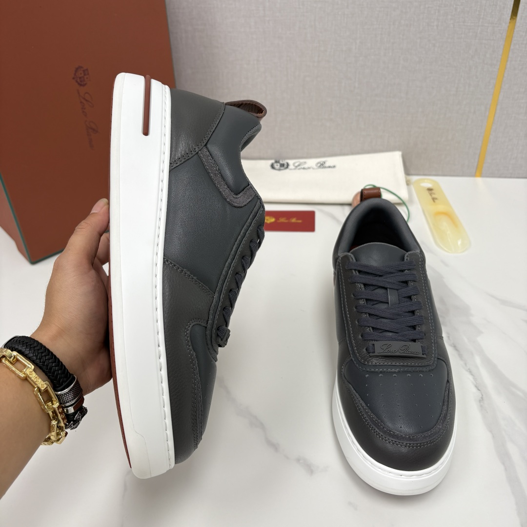 💋💍LP 家新品 LoroPian*/诺悠-翩雅 新款WeekendWalk男士休闲鞋 牛皮拼荔枝纹皮厚