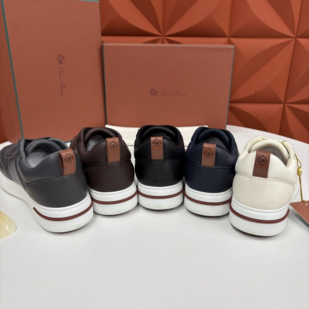 💋💍LP 家新品 LoroPian*/诺悠-翩雅 新款WeekendWalk男士休闲鞋 牛皮拼荔枝纹皮厚