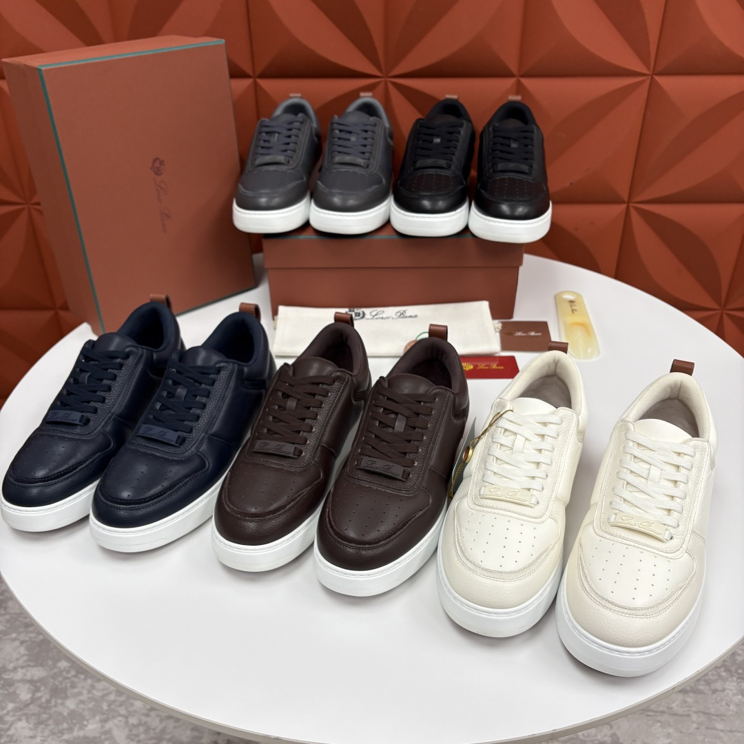💋💍LP 家新品 LoroPian*/诺悠-翩雅 新款WeekendWalk男士休闲鞋 牛皮拼荔枝纹皮厚