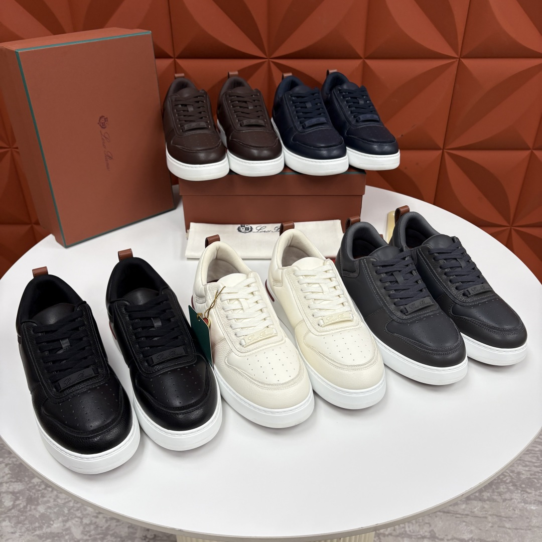 💋💍LP 家新品 LoroPian*/诺悠-翩雅 新款WeekendWalk男士休闲鞋 牛皮拼荔枝纹皮厚