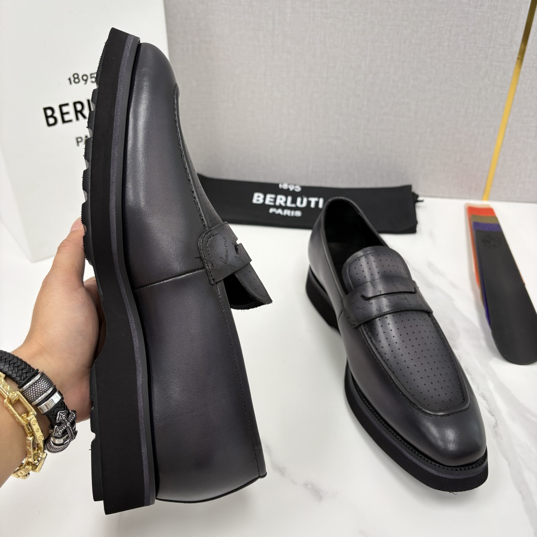 💋 💍 BERLUT* 布鲁提 New Alessio皮革乐福鞋鞋 官方 17,100 男士厚底乐福皮鞋