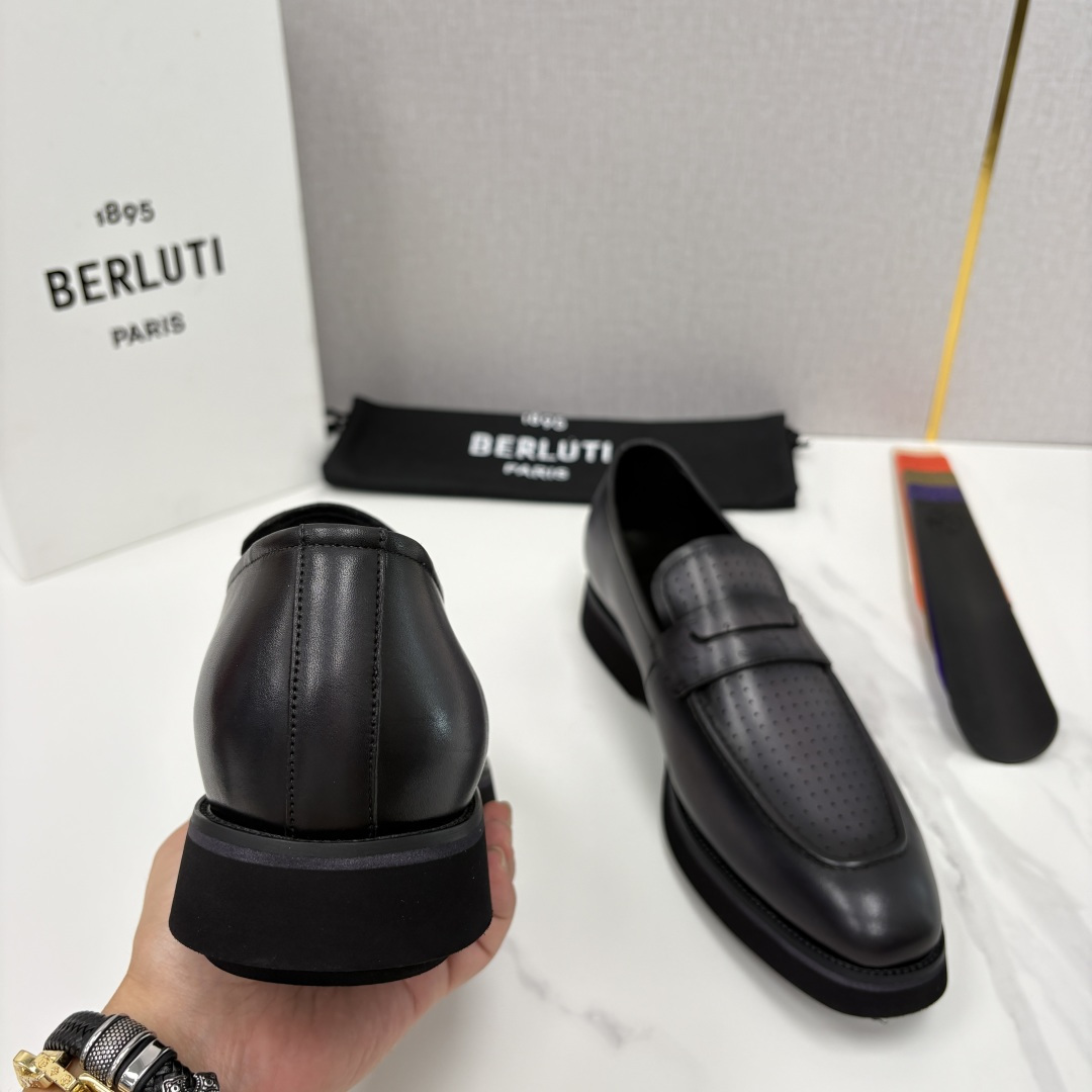 💋 💍 BERLUT* 布鲁提 New Alessio皮革乐福鞋鞋 官方 17,100 男士厚底乐福皮鞋