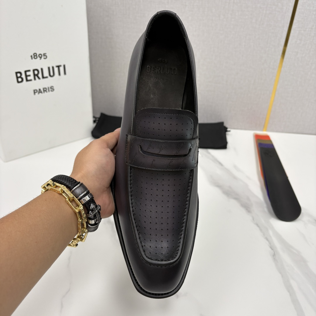 💋 💍 BERLUT* 布鲁提 New Alessio皮革乐福鞋鞋 官方 17,100 男士厚底乐福皮鞋