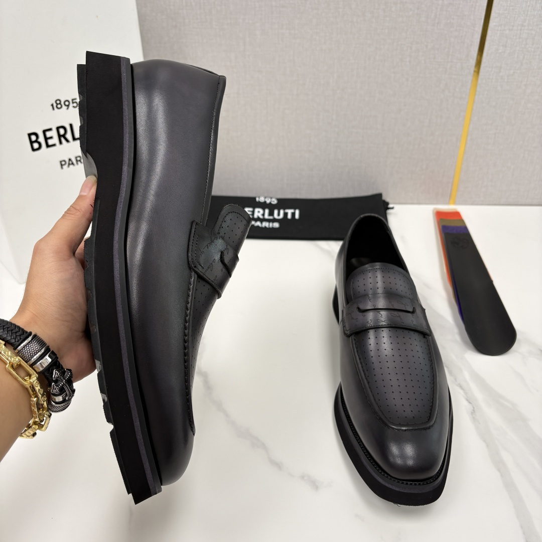 💋 💍 BERLUT* 布鲁提 New Alessio皮革乐福鞋鞋 官方 17,100 男士厚底乐福皮鞋