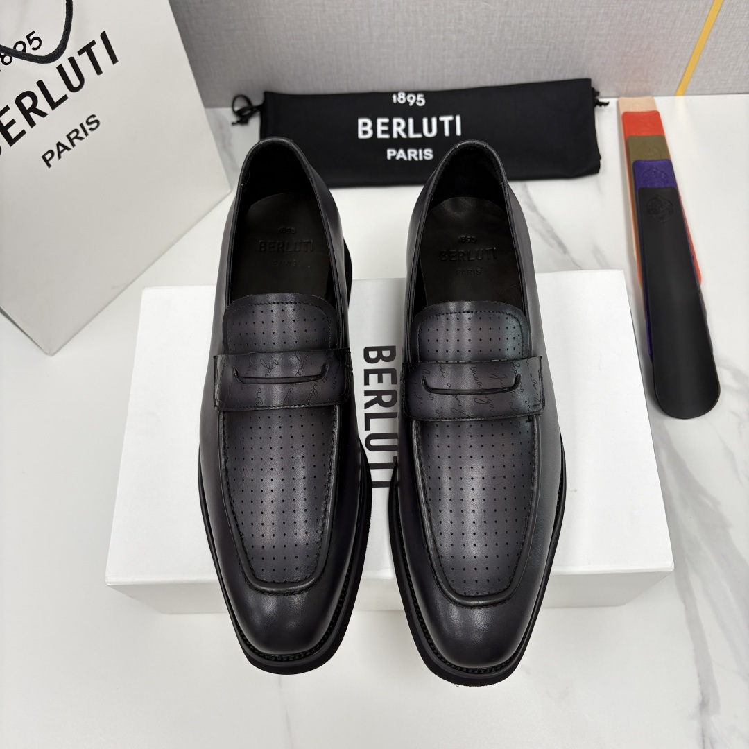 💋 💍 BERLUT* 布鲁提 New Alessio皮革乐福鞋鞋 官方 17,100 男士厚底乐福皮鞋