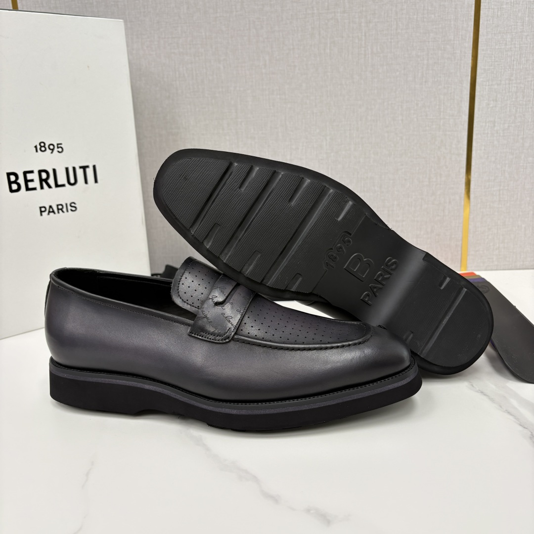 💋 💍 BERLUT* 布鲁提 New Alessio皮革乐福鞋鞋 官方 17,100 男士厚底乐福皮鞋