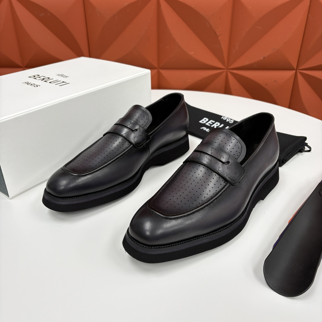 💋 💍 BERLUT* 布鲁提 New Alessio皮革乐福鞋鞋 官方 17,100 男士厚底乐福皮鞋