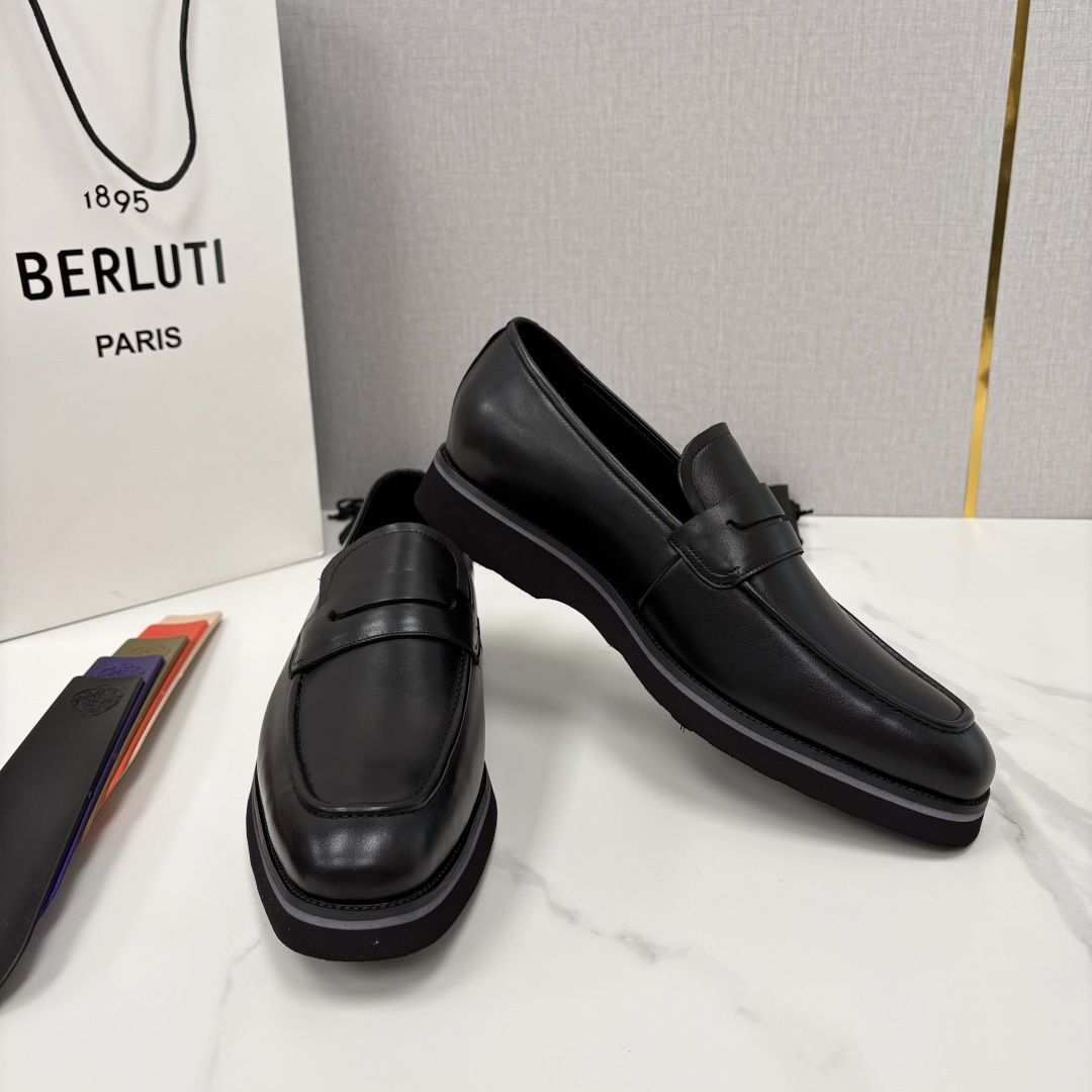 💋 💍 BERLUT* 布鲁提 New Alessio皮革乐福鞋鞋 官方 17,100 男士厚底乐福皮鞋