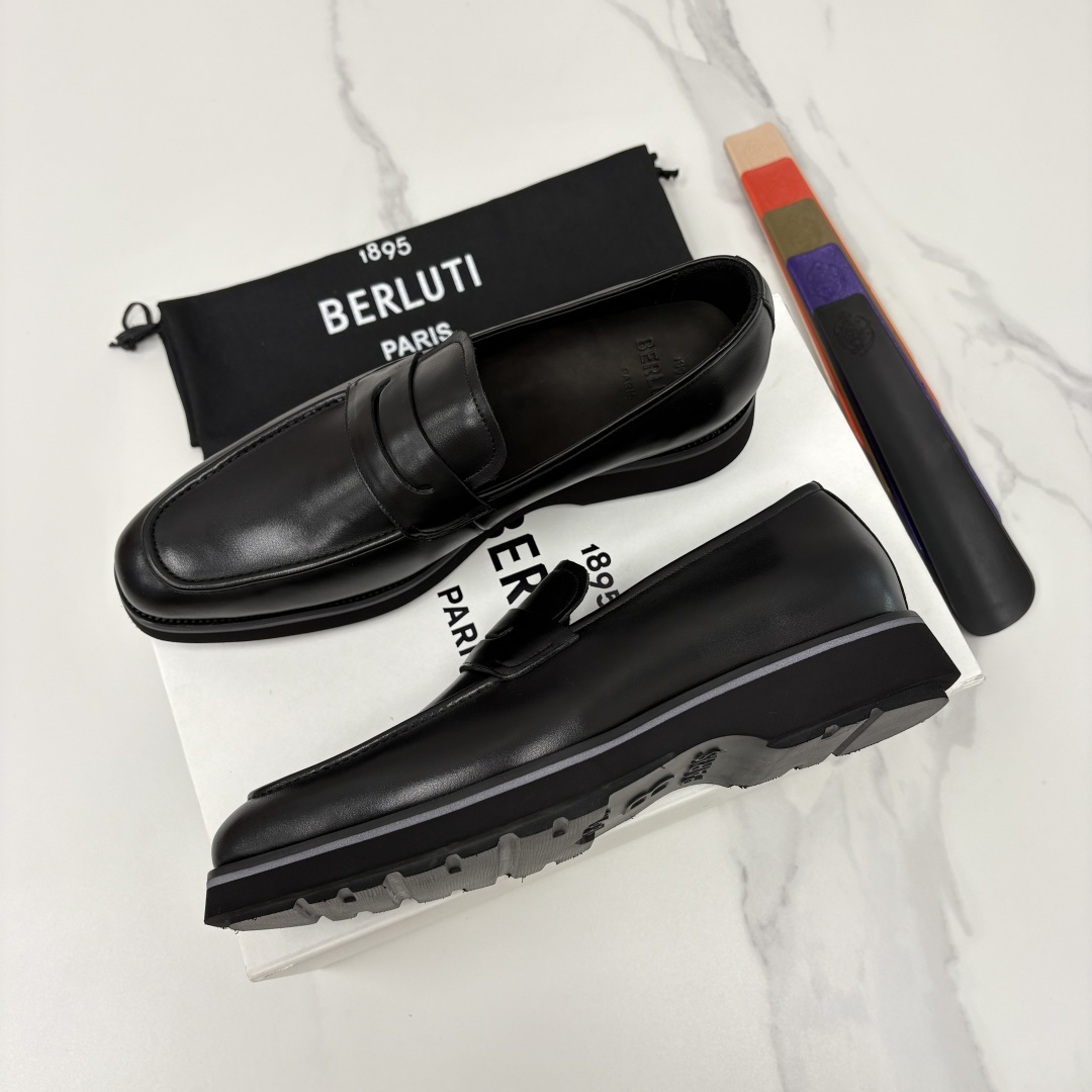 💋 💍 BERLUT* 布鲁提 New Alessio皮革乐福鞋鞋 官方 17,100 男士厚底乐福皮鞋