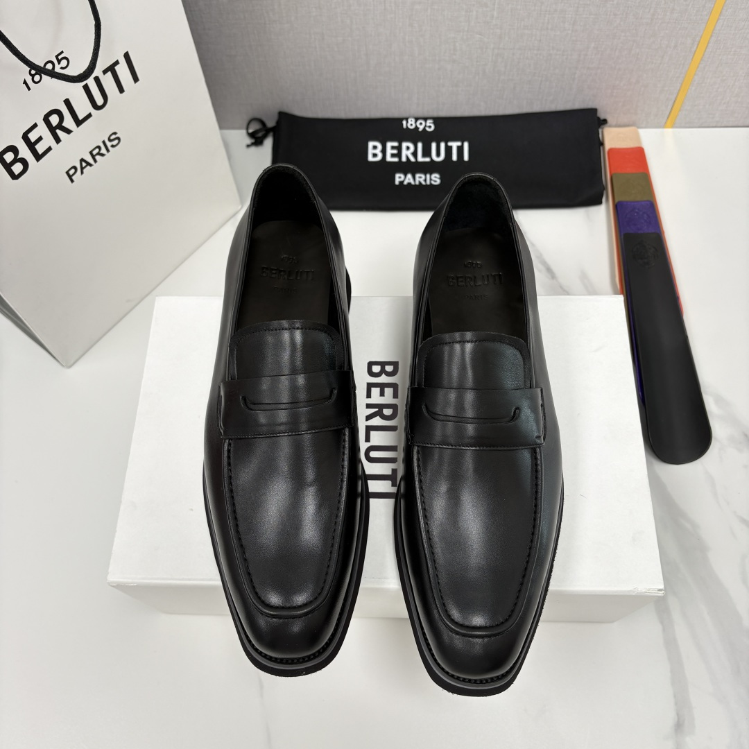 💋 💍 BERLUT* 布鲁提 New Alessio皮革乐福鞋鞋 官方 17,100 男士厚底乐福皮鞋