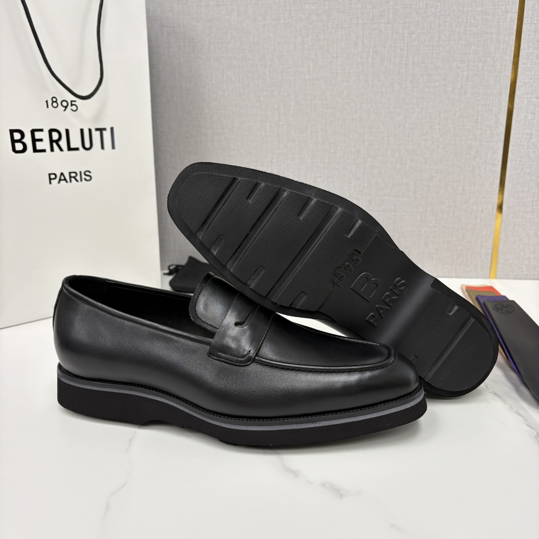 💋 💍 BERLUT* 布鲁提 New Alessio皮革乐福鞋鞋 官方 17,100 男士厚底乐福皮鞋