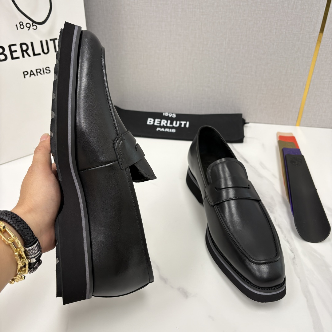 💋 💍 BERLUT* 布鲁提 New Alessio皮革乐福鞋鞋 官方 17,100 男士厚底乐福皮鞋