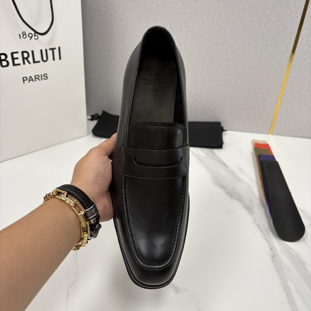 💋 💍 BERLUT* 布鲁提 New Alessio皮革乐福鞋鞋 官方 17,100 男士厚底乐福皮鞋