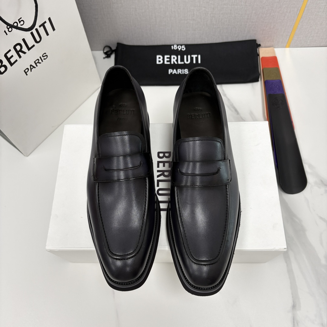 💋 💍 BERLUT* 布鲁提 New Alessio皮革乐福鞋鞋 官方 17,100 男士厚底乐福皮鞋