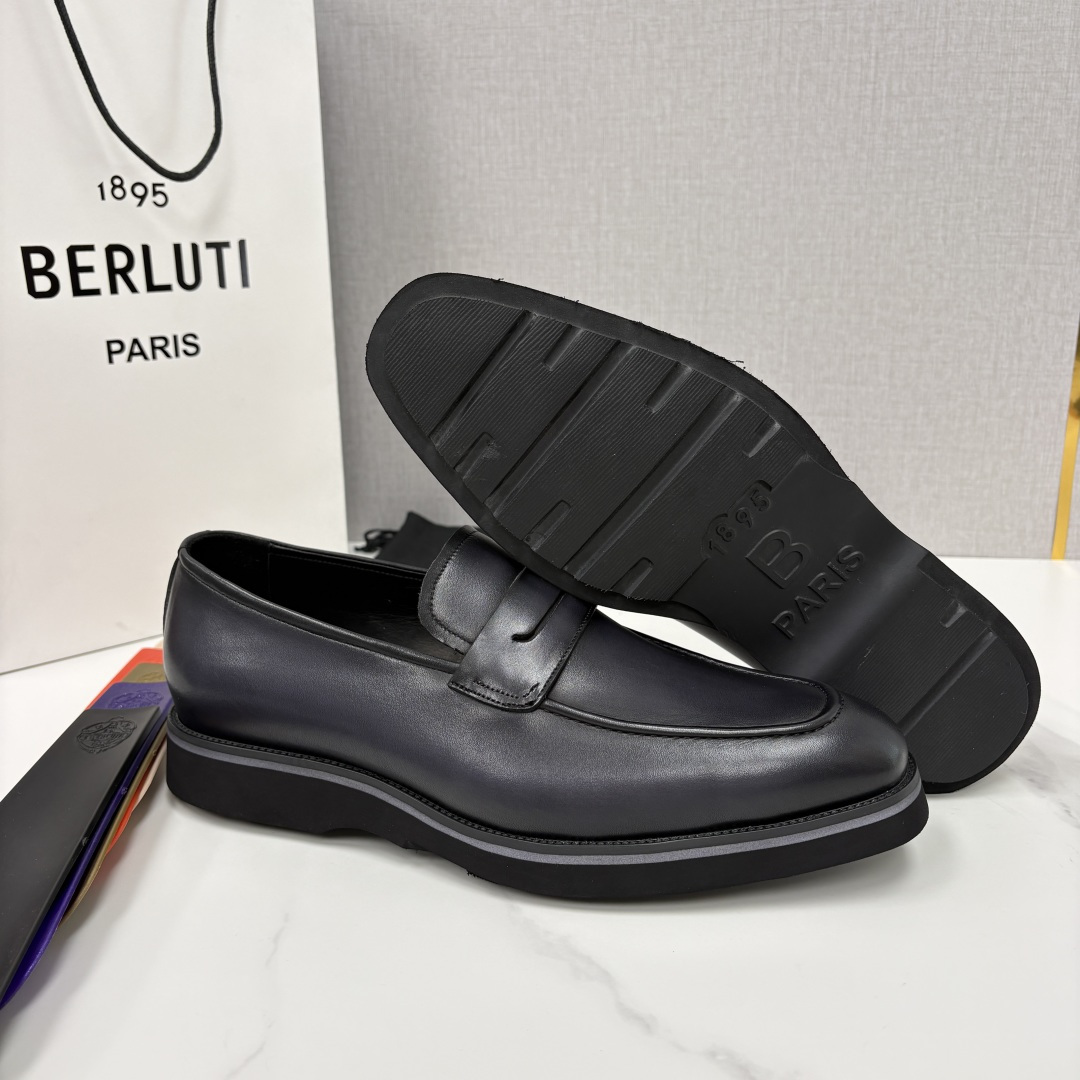 💋 💍 BERLUT* 布鲁提 New Alessio皮革乐福鞋鞋 官方 17,100 男士厚底乐福皮鞋