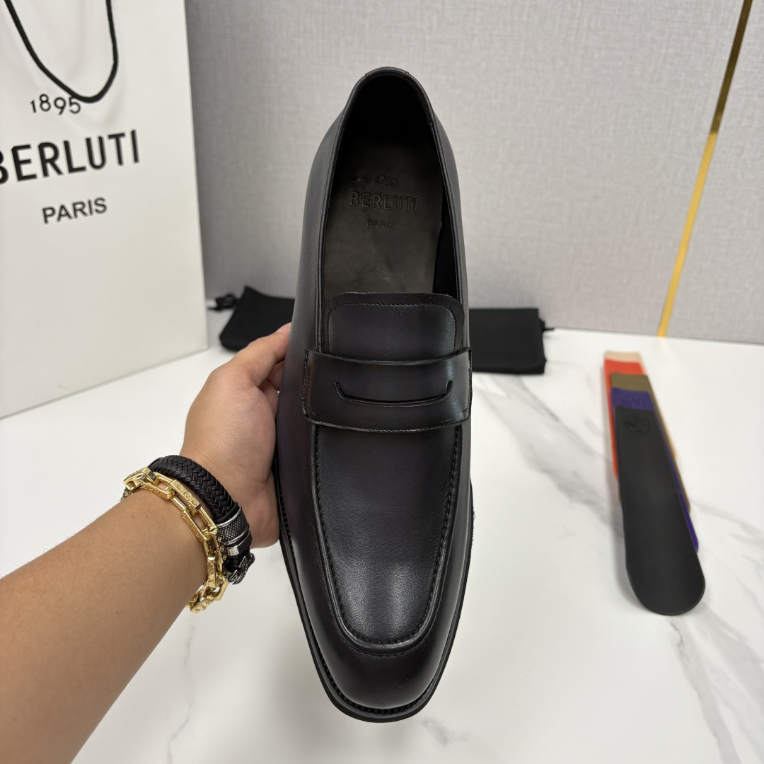 💋 💍 BERLUT* 布鲁提 New Alessio皮革乐福鞋鞋 官方 17,100 男士厚底乐福皮鞋