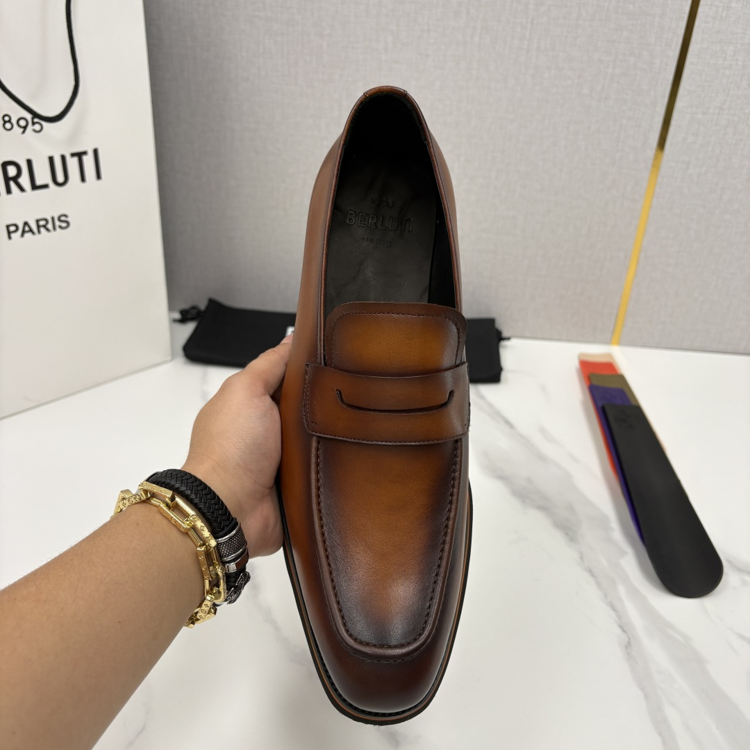 💋 💍 BERLUT* 布鲁提 New Alessio皮革乐福鞋鞋 官方 17,100 男士厚底乐福皮鞋