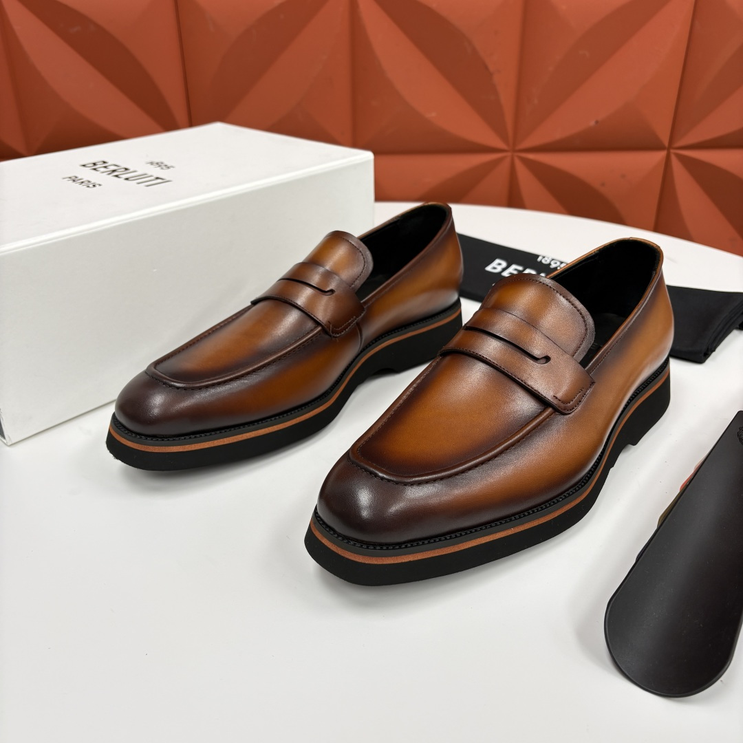💋 💍 BERLUT* 布鲁提 New Alessio皮革乐福鞋鞋 官方 17,100 男士厚底乐福皮鞋