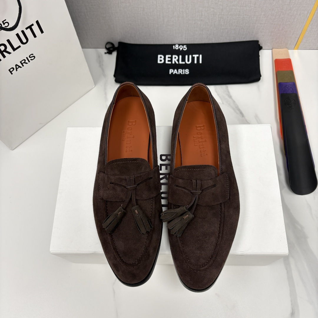 💋💍Berlut* /布鲁提 新品男士流苏乐福鞋皮鞋 以精湛工艺诠释高端男鞋魅力。经典与质感的交融 延续