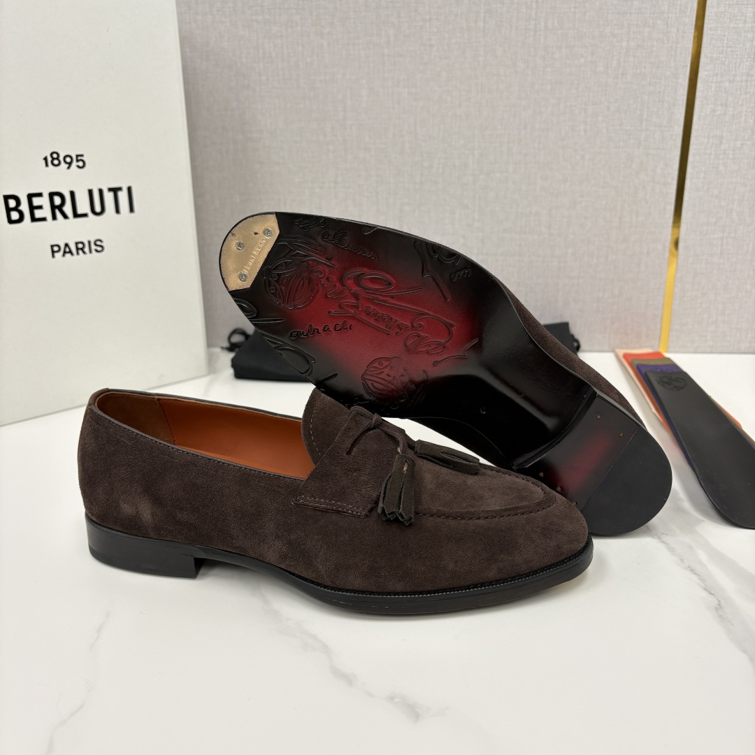 💋💍Berlut* /布鲁提 新品男士流苏乐福鞋皮鞋 以精湛工艺诠释高端男鞋魅力。经典与质感的交融 延续
