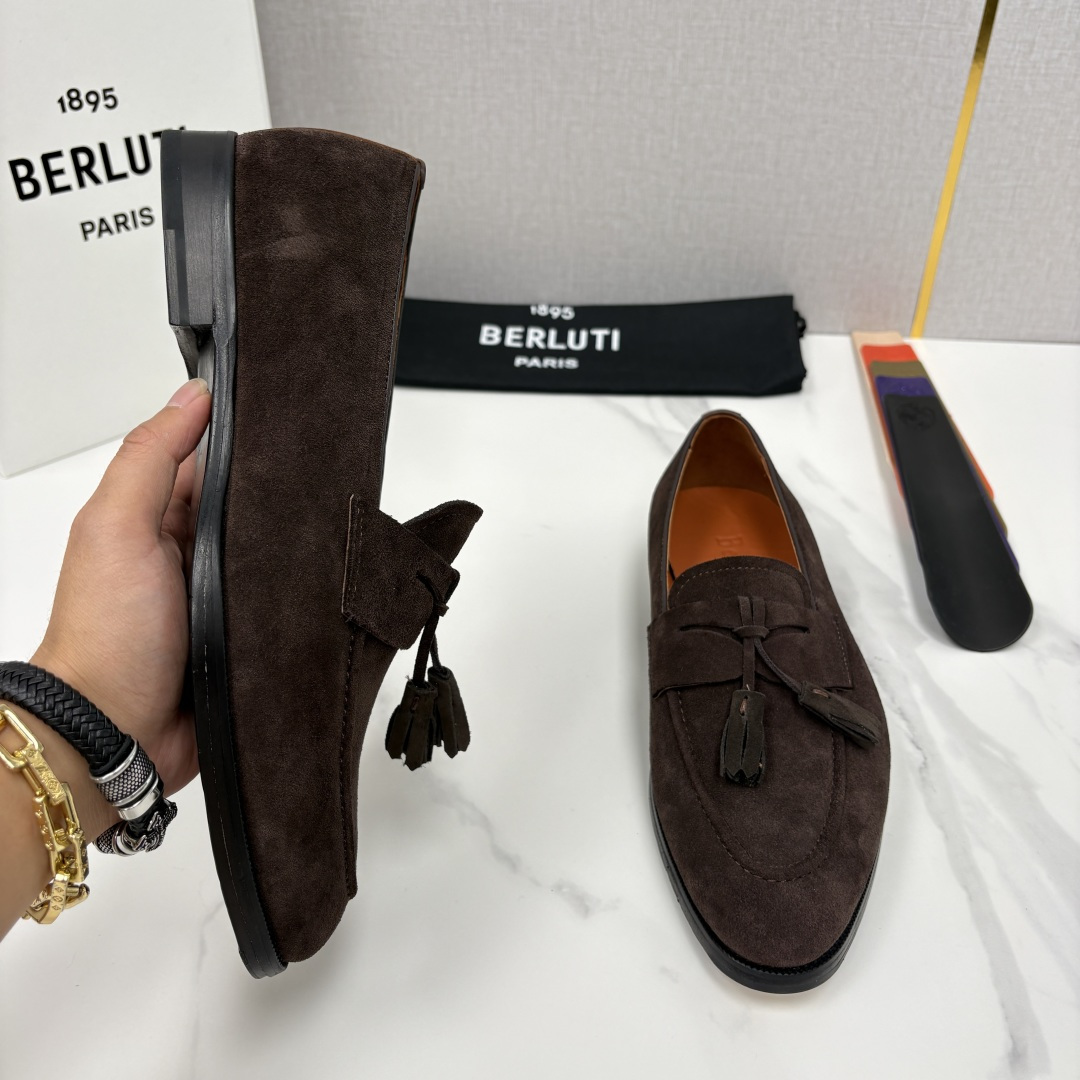 💋💍Berlut* /布鲁提 新品男士流苏乐福鞋皮鞋 以精湛工艺诠释高端男鞋魅力。经典与质感的交融 延续