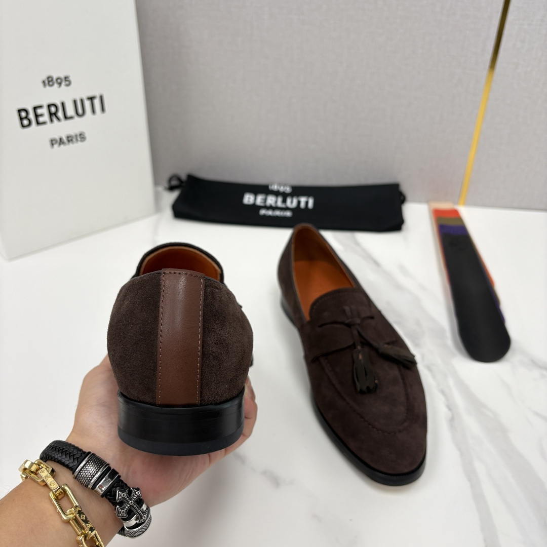 💋💍Berlut* /布鲁提 新品男士流苏乐福鞋皮鞋 以精湛工艺诠释高端男鞋魅力。经典与质感的交融 延续