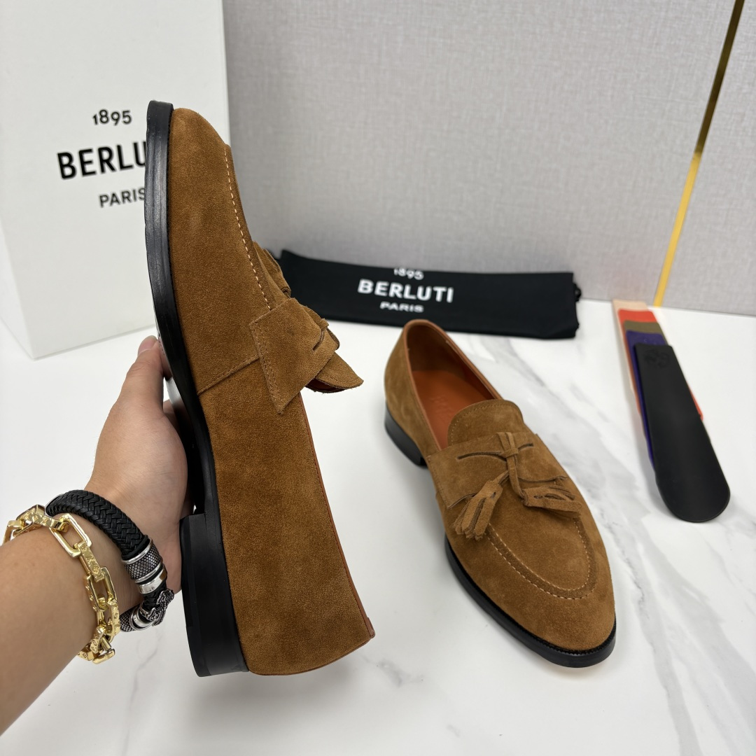 💋💍Berlut* /布鲁提 新品男士流苏乐福鞋皮鞋 以精湛工艺诠释高端男鞋魅力。经典与质感的交融 延续