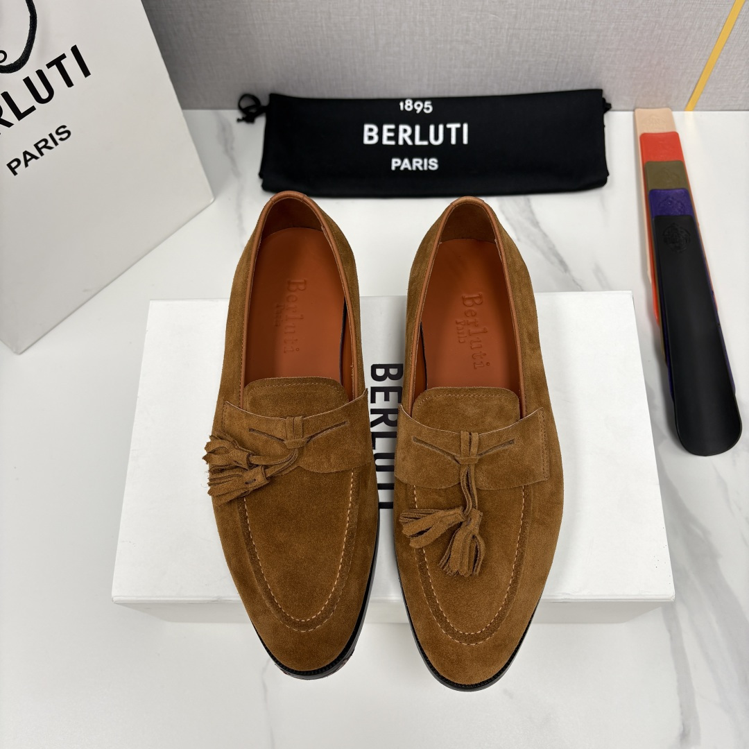💋💍Berlut* /布鲁提 新品男士流苏乐福鞋皮鞋 以精湛工艺诠释高端男鞋魅力。经典与质感的交融 延续