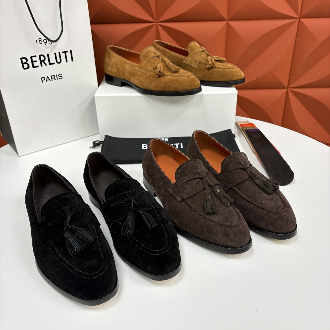 💋💍Berlut* /布鲁提 新品男士流苏乐福鞋皮鞋 以精湛工艺诠释高端男鞋魅力。经典与质感的交融 延续