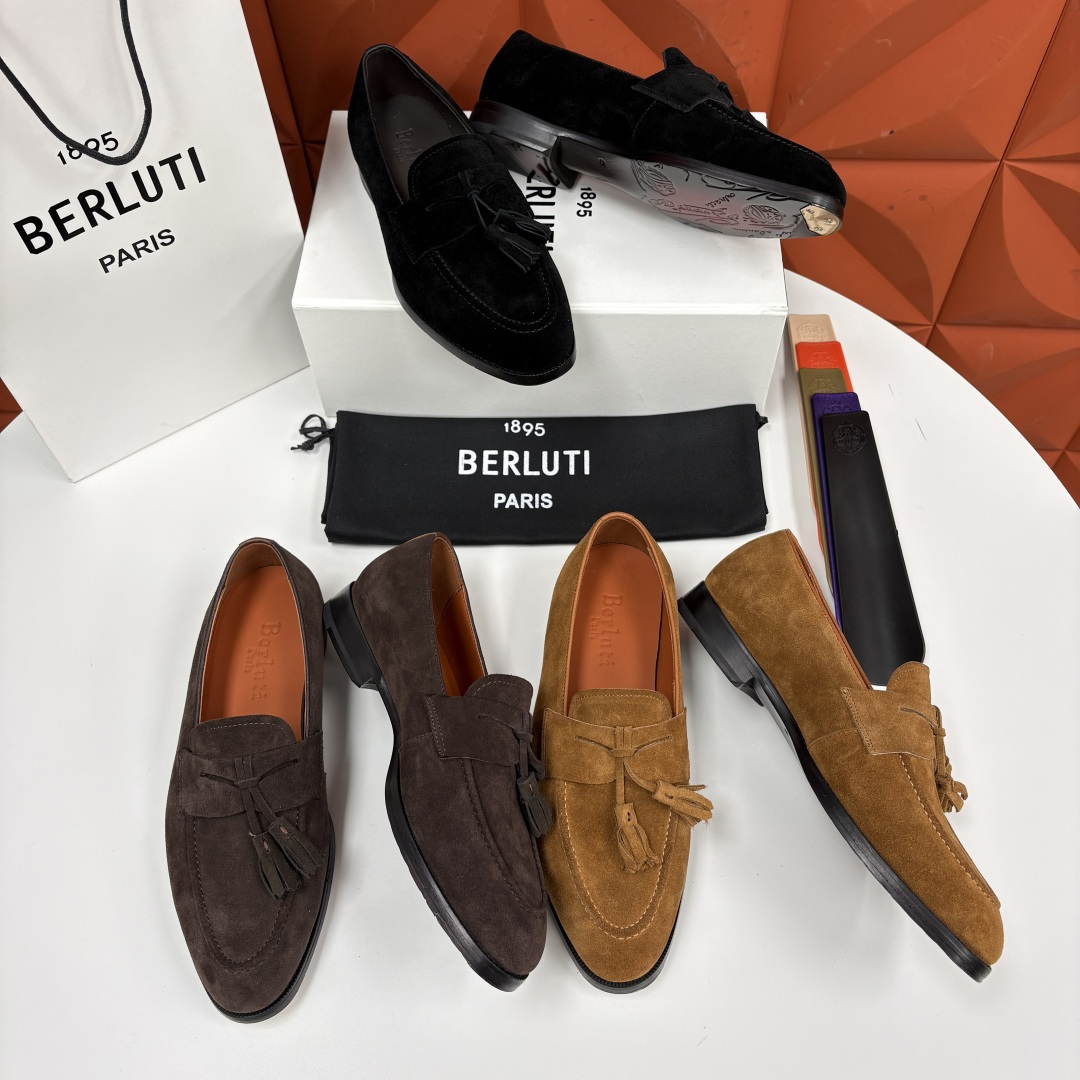 💋💍Berlut* /布鲁提 新品男士流苏乐福鞋皮鞋 以精湛工艺诠释高端男鞋魅力。经典与质感的交融 延续